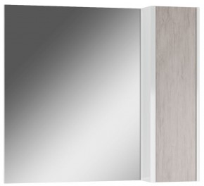 Шкаф-зеркало Uno 80 Дуб серый левый/правый Домино (DU1504HZ) в Югорске - yugorsk.ok-mebel.com | фото 1