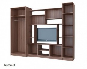 Стенка Марта 11 (Венге/Беленый дуб) в Югорске - yugorsk.ok-mebel.com | фото 4