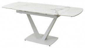 Стол ALATRI 120 GLOSS STATUARIO WHITE SOLID CERAMIC / WHITE, ®DISAUR в Югорске - yugorsk.ok-mebel.com | фото 5