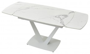 Стол ALATRI 120 GLOSS STATUARIO WHITE SOLID CERAMIC / WHITE, ®DISAUR в Югорске - yugorsk.ok-mebel.com | фото 6