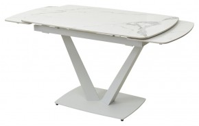 Стол ALATRI 120 GLOSS STATUARIO WHITE SOLID CERAMIC / WHITE, ®DISAUR в Югорске - yugorsk.ok-mebel.com | фото 8