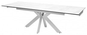 Стол BELLUNO 160 MARBLES KL-99 Белый мрамор матовый, итальянская керамика/ белый каркас, ®DISAUR в Югорске - yugorsk.ok-mebel.com | фото 6