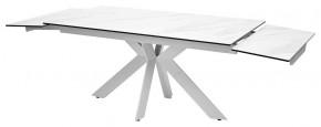 Стол BELLUNO 160 MARBLES KL-99 Белый мрамор матовый, итальянская керамика/ белый каркас, ®DISAUR в Югорске - yugorsk.ok-mebel.com | фото 7