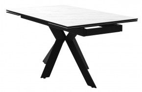 Стол BELLUNO 160 MARBLES KL-99 Белый мрамор матовый, итальянская керамика/ черный каркас, ®DISAUR в Югорске - yugorsk.ok-mebel.com | фото 2