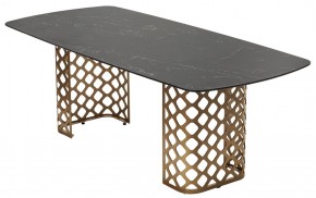 Стол CHIAVARI 220 KL-116 Черный мрамор матовый, итальянская керамика / бронзовый, ®DISAUR в Югорске - yugorsk.ok-mebel.com | фото 7