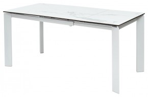 Стол CORNER 120 HIGH GLOSS STATUARIO керамика, стекло/ белый каркас, ®DISAUR в Югорске - yugorsk.ok-mebel.com | фото 5