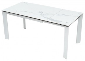 Стол CORNER 120 HIGH GLOSS STATUARIO керамика, стекло/ белый каркас, ®DISAUR в Югорске - yugorsk.ok-mebel.com | фото 6