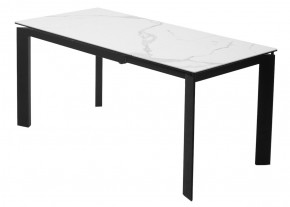 Стол CORNER 120 HIGH GLOSS STATUARIO керамика, стекло/ черный каркас, ®DISAUR в Югорске - yugorsk.ok-mebel.com | фото 5