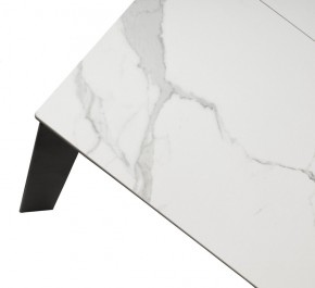 Стол CORNER 120 HIGH GLOSS STATUARIO керамика, стекло/ черный каркас, ®DISAUR в Югорске - yugorsk.ok-mebel.com | фото 8