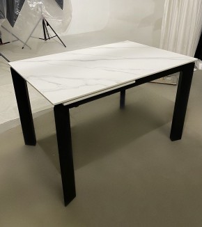 Стол CORNER 120 MATT WHITE MARBLE SOLID CERAMIC / BLACK, ®DISAUR в Югорске - yugorsk.ok-mebel.com | фото 2