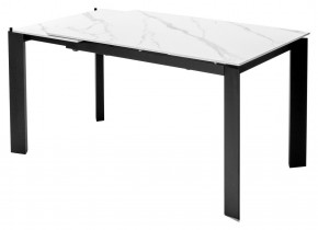 Стол CORNER 120 MATT WHITE MARBLE SOLID CERAMIC / BLACK, ®DISAUR в Югорске - yugorsk.ok-mebel.com | фото 4