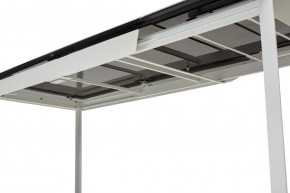 Стол CREMONA 140 HIGH GLOSS STATUARIO Белый мрамор глянцевый, керамика/ белый каркас, ®DISAUR в Югорске - yugorsk.ok-mebel.com | фото 2