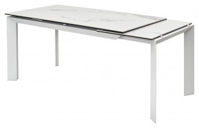 Стол CREMONA 140 HIGH GLOSS STATUARIO Белый мрамор глянцевый, керамика/ белый каркас, ®DISAUR в Югорске - yugorsk.ok-mebel.com | фото 7