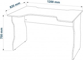 Стол компьютерный ВАРДИГ K1 120x82, антрацит/красный в Югорске - yugorsk.ok-mebel.com | фото 3