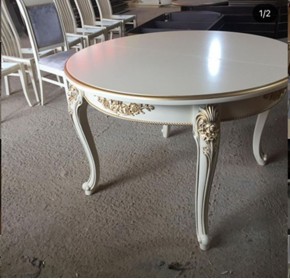 Стол круглый раскладной Розалия 1200(1600)*1200 в Югорске - yugorsk.ok-mebel.com | фото