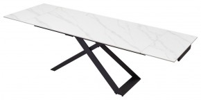 Стол LIVORNO 180 MATT WHITE MARBLE SOLID CERAMIC / BLACK, ®DISAUR в Югорске - yugorsk.ok-mebel.com | фото 4