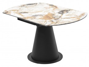 Стол TERAMO 135 GLOSS GRAND JADE SOLID CERAMIC, керамика, поворотн.механизм / Черный каркас, ®DISAUR в Югорске - yugorsk.ok-mebel.com | фото 11