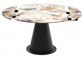 Стол TERAMO 135 GLOSS GRAND JADE SOLID CERAMIC, керамика, поворотн.механизм / Черный каркас, ®DISAUR в Югорске - yugorsk.ok-mebel.com | фото 14