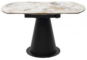 Стол TERAMO 135 GLOSS GRAND JADE SOLID CERAMIC, керамика, поворотн.механизм / Черный каркас, ®DISAUR в Югорске - yugorsk.ok-mebel.com | фото 16