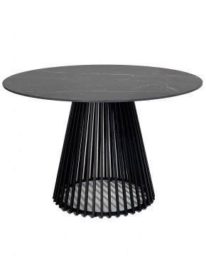 Стол TERNI 120 MATT BLACK MARBLE SOLID CERAMIC Черный мрамор матовый, керамика /Черн.каркас, ®DISAUR в Югорске - yugorsk.ok-mebel.com | фото 3