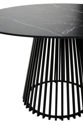 Стол TERNI 120 MATT BLACK MARBLE SOLID CERAMIC Черный мрамор матовый, керамика /Черн.каркас, ®DISAUR в Югорске - yugorsk.ok-mebel.com | фото 5