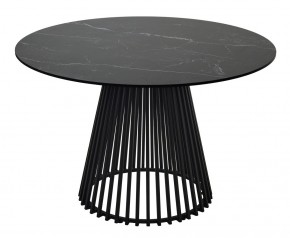 Стол TERNI 120 MATT BLACK MARBLE SOLID CERAMIC Черный мрамор матовый, керамика /Черн.каркас, ®DISAUR в Югорске - yugorsk.ok-mebel.com | фото 8