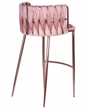 Стул барный DOBRIN EMMA ROSE GOLD, розовый велюр (VF-10) в Югорске - yugorsk.ok-mebel.com | фото 4