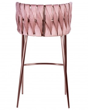 Стул барный DOBRIN EMMA ROSE GOLD, розовый велюр (VF-10) в Югорске - yugorsk.ok-mebel.com | фото 5