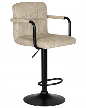 Стул барный DOBRIN KRUGER ARM BLACK, бежевый вельвет (LAR-E2041-04) в Югорске - yugorsk.ok-mebel.com | фото 2