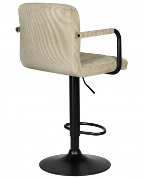 Стул барный DOBRIN KRUGER ARM BLACK, бежевый вельвет (LAR-E2041-04) в Югорске - yugorsk.ok-mebel.com | фото 4