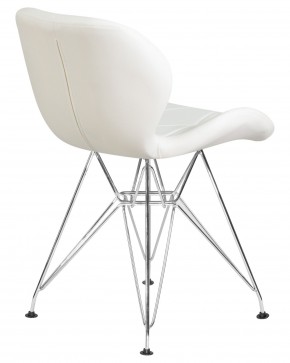 Стул обеденный DOBRIN BUTTERFLY CHROME, ножки хром, цвет белый в Югорске - yugorsk.ok-mebel.com | фото 4