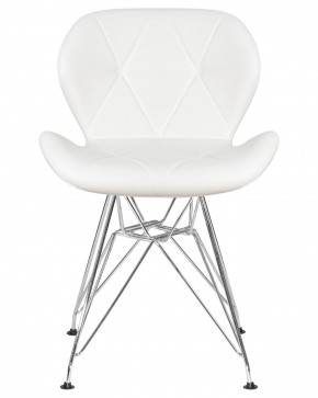 Стул обеденный DOBRIN BUTTERFLY CHROME, ножки хром, цвет белый в Югорске - yugorsk.ok-mebel.com | фото 6