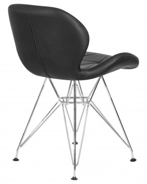 Стул обеденный DOBRIN BUTTERFLY CHROME, ножки хром, цвет чёрный в Югорске - yugorsk.ok-mebel.com | фото 4