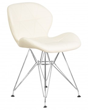 Стул обеденный DOBRIN BUTTERFLY CHROME, ножки хром, цвет кремовый в Югорске - yugorsk.ok-mebel.com | фото 2