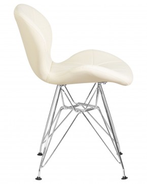 Стул обеденный DOBRIN BUTTERFLY CHROME, ножки хром, цвет кремовый в Югорске - yugorsk.ok-mebel.com | фото 3