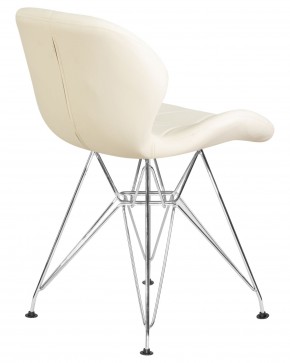 Стул обеденный DOBRIN BUTTERFLY CHROME, ножки хром, цвет кремовый в Югорске - yugorsk.ok-mebel.com | фото 4