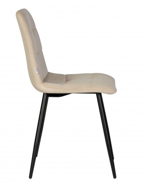 Стул обеденный DOBRIN CHILLY, Бежевый Holland 07, основание черный в Югорске - yugorsk.ok-mebel.com | фото 4
