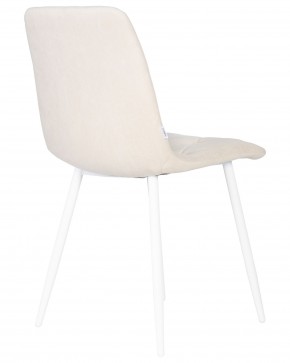 Стул обеденный DOBRIN CHILLY ROMBO, Бежевый Simple 44, основание белое в Югорске - yugorsk.ok-mebel.com | фото 4