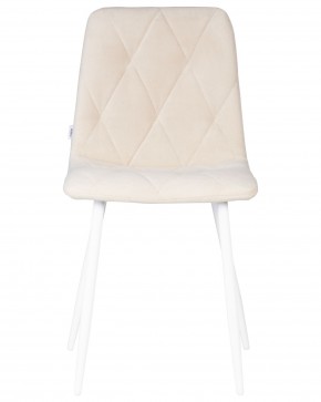 Стул обеденный DOBRIN CHILLY ROMBO, Бежевый Simple 44, основание белое в Югорске - yugorsk.ok-mebel.com | фото 6