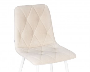 Стул обеденный DOBRIN CHILLY ROMBO, Бежевый Simple 44, основание белое в Югорске - yugorsk.ok-mebel.com | фото 8