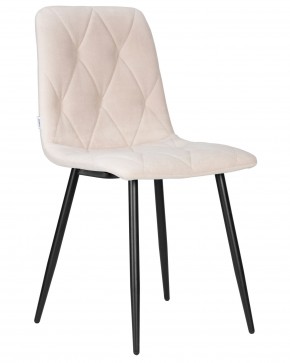 Стул обеденный DOBRIN CHILLY ROMBO, Бежевый Simple 44, основание черный в Югорске - yugorsk.ok-mebel.com | фото