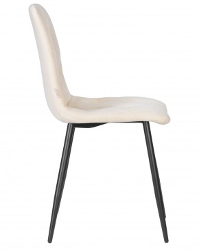 Стул обеденный DOBRIN CHILLY ROMBO, Бежевый Simple 44, основание черный в Югорске - yugorsk.ok-mebel.com | фото 3