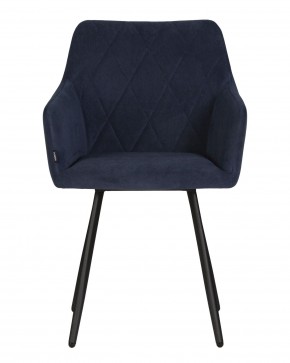 Стул обеденный DOBRIN ROBY, ЭМАЛЬ ЧЕРНЫЙ МУАР велюр Catania Dark Blue в Югорске - yugorsk.ok-mebel.com | фото 6