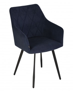 Стул обеденный DOBRIN ROBY, ЭМАЛЬ ЧЕРНЫЙ МУАР велюр Catania Dark Blue в Югорске - yugorsk.ok-mebel.com | фото 7