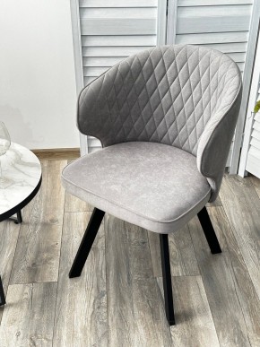 Стул SKAT 360 град. поворот. B22 Серый, велюр / черный каркас, М-City в Югорске - yugorsk.ok-mebel.com | фото 3