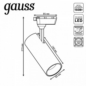 Светильник на штанге Gauss Track Light TR062 в Югорске - yugorsk.ok-mebel.com | фото 5