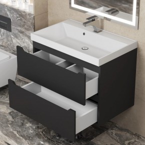 Тумба под раковину Uperwood Tanos 70 см, подвесная, черная матовая в Югорске - yugorsk.ok-mebel.com | фото 2