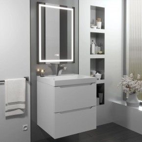 Тумба с раковиной Uperwood Tanos 50 см, подвесная, белая матовая в Югорске - yugorsk.ok-mebel.com | фото