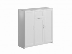 Тумба СИРИУС трехдверная с одним ящиком, цвет белый в Югорске - yugorsk.ok-mebel.com | фото