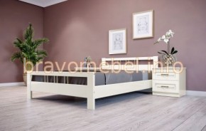 ВЕРОНИКА-3 Кровать из массива 1400 (Слоновая кость) в Югорске - yugorsk.ok-mebel.com | фото
